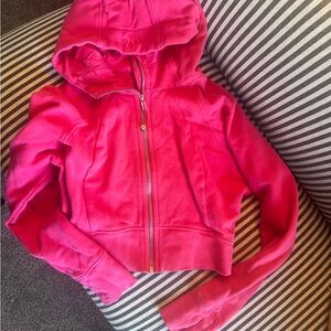 Women’s size 6 Pink crew lululemon scuba zip Hoodie
